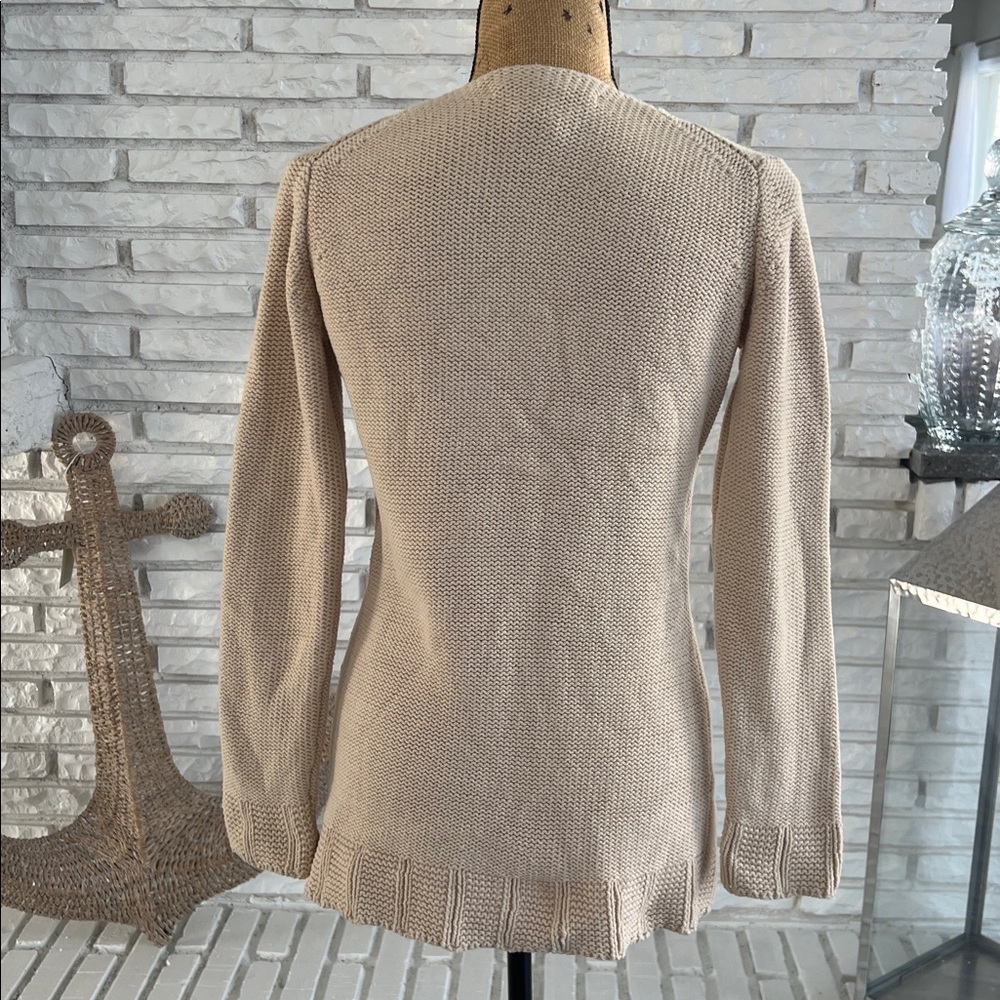 Max Studio Cream Open-Front Cardigan Sz S - Picture 4 of 8